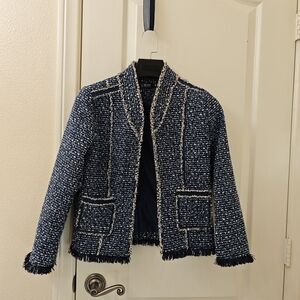 Women's Blue Tweed Jacket